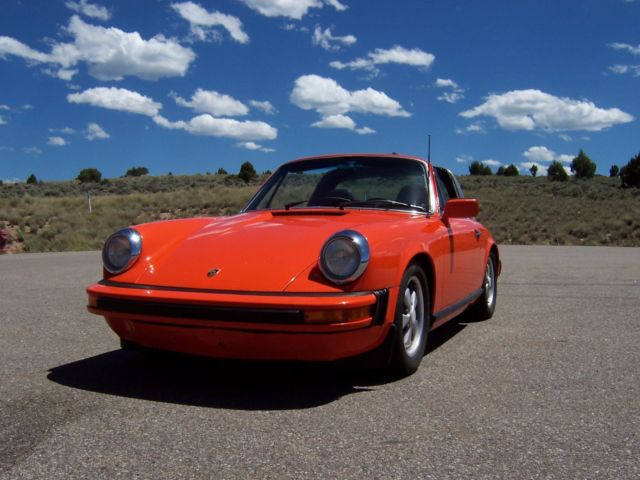 1976 porsche 911 s targa,original continental orange paint,100% rust free