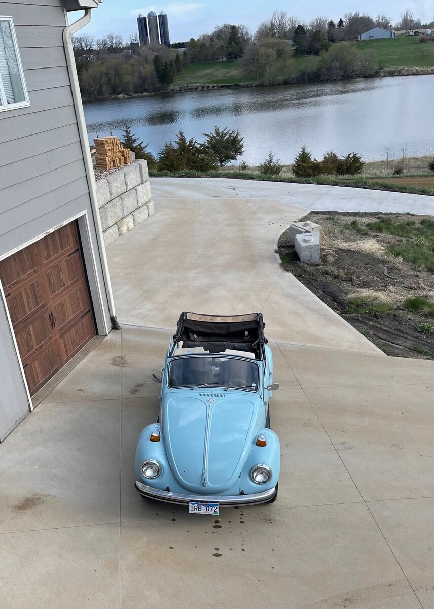 1972 volkswagen super beetle convertible blue manual