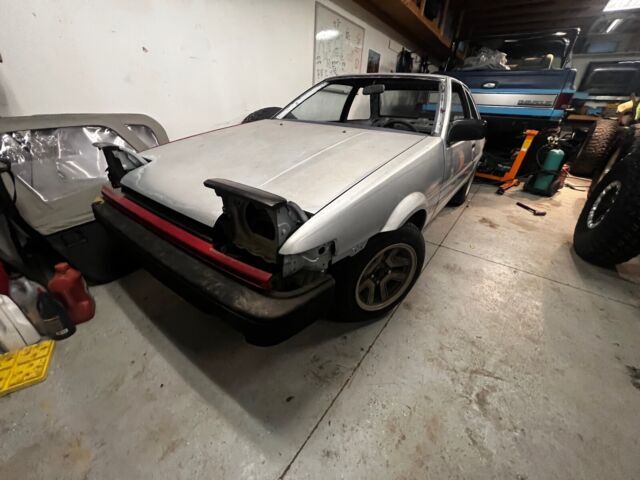 1986 toyota corolla coupe white rwd manual sport sr5