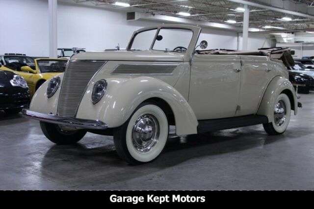 1937 ford deluxe model 78 cream convertible 221 flathead v8 16637 miles