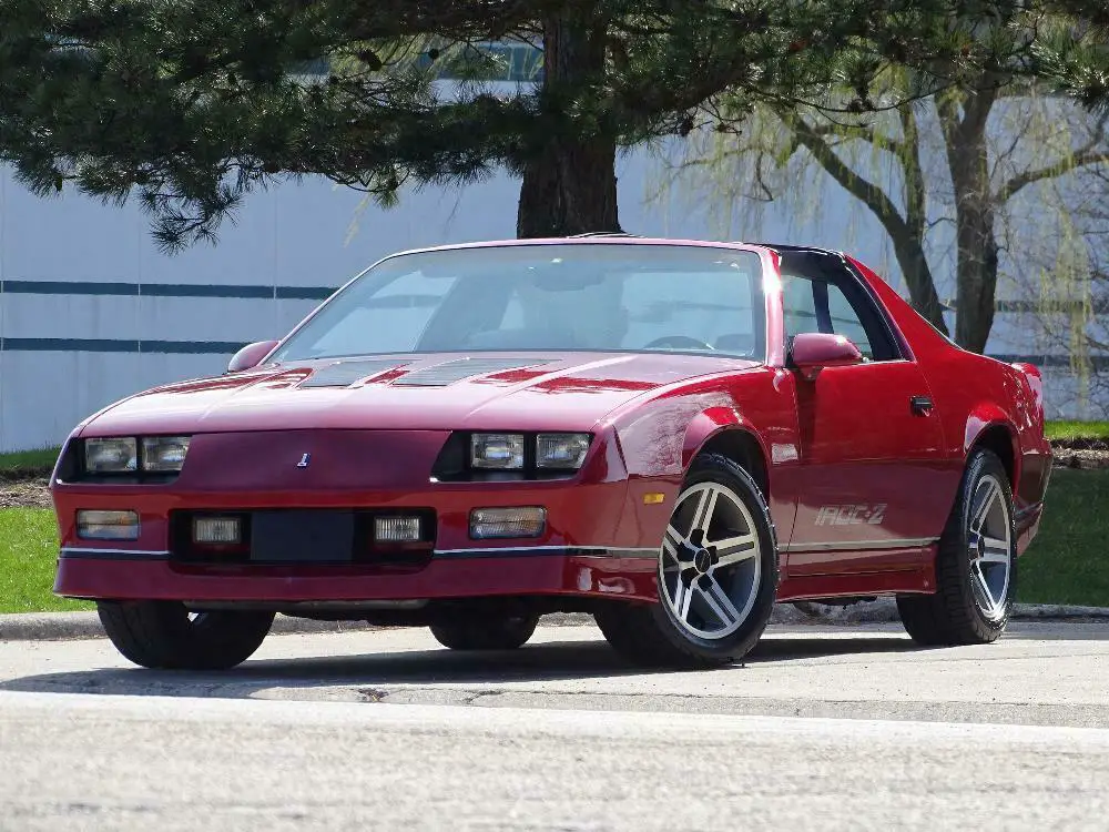 1987 chevrolet camaro iroc-z 45,901 miles burgundy coupe v8 automatic