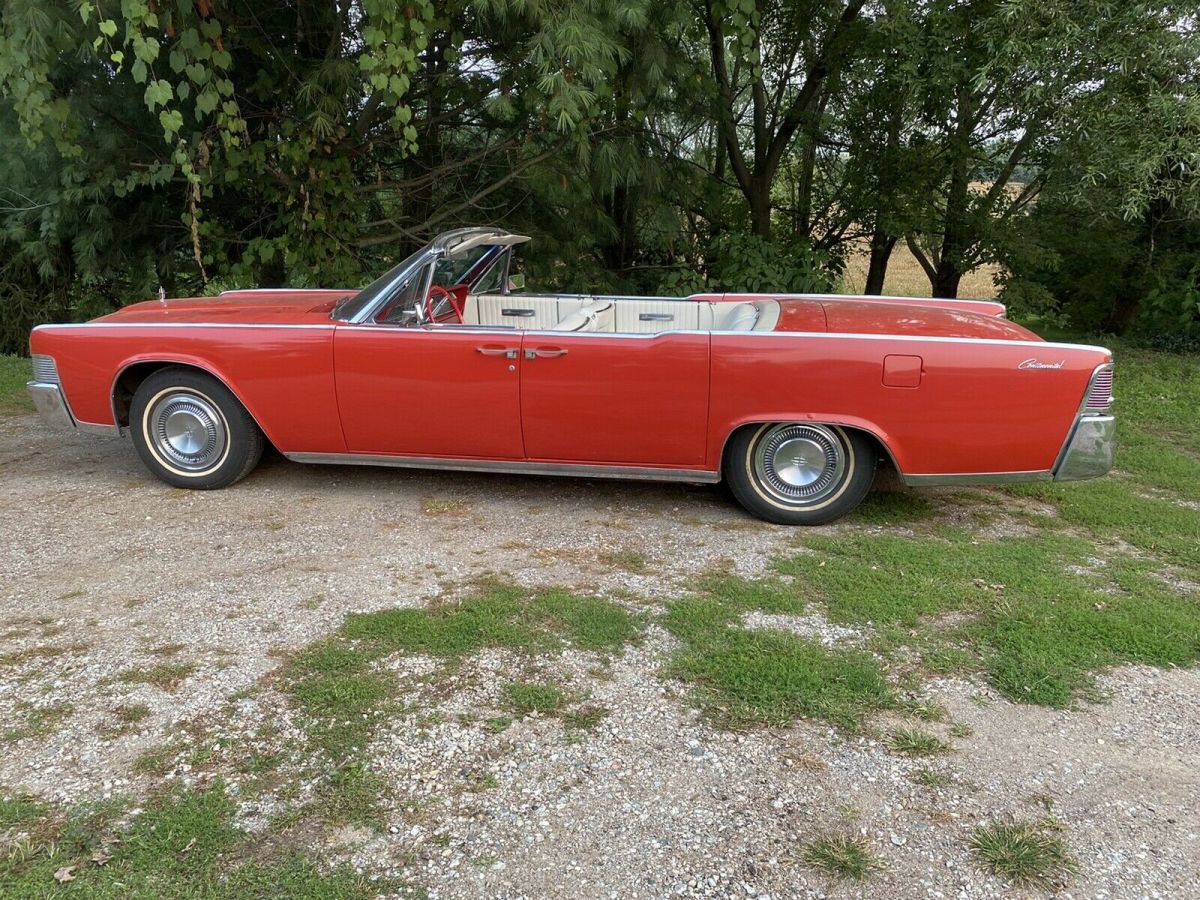 1965 lincoln continental convertible red rwd automatic