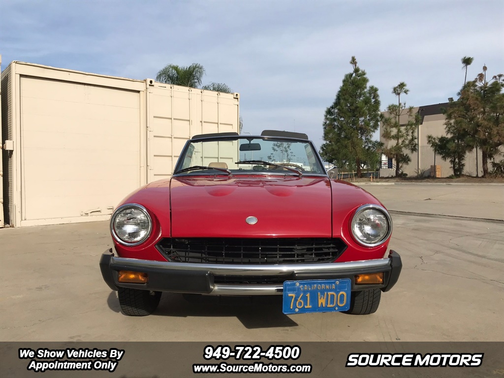 1978 fiat 124 spider 1800 5 speed manual 2-door convertible