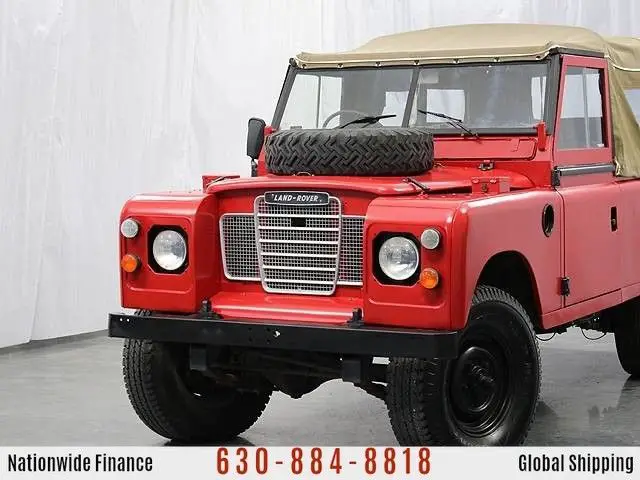 1974 land rover defender 109 series 3 22364 miles red pickup truck manual