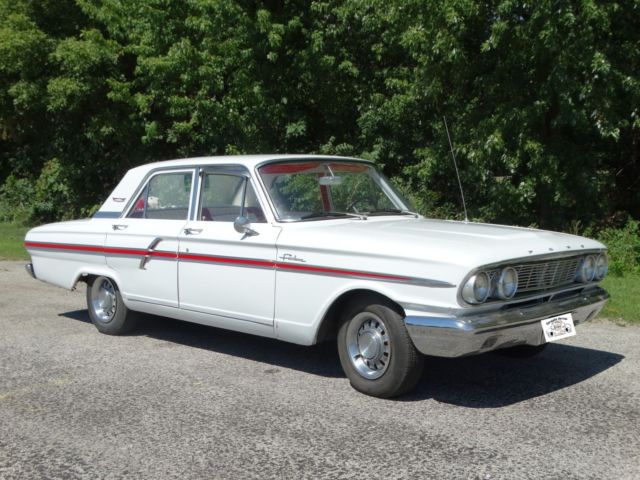 1964 ford fairlane sport coupe 4 door classic car 302 v8 4 barrel 3 speed white