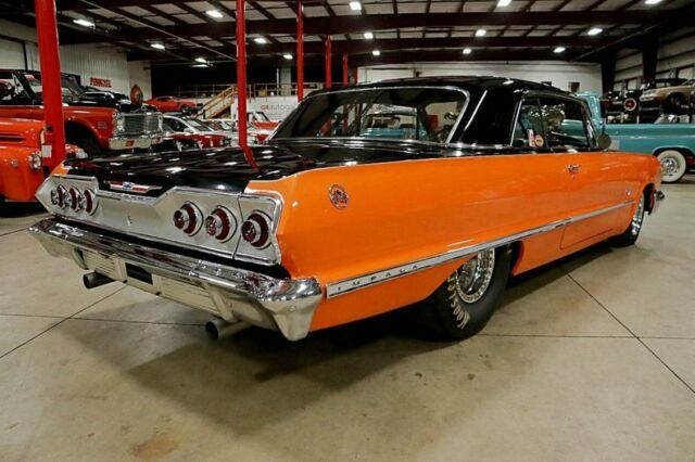1963 chevrolet impala 679 miles black/orange coupe 655ci v8 th400 automatic