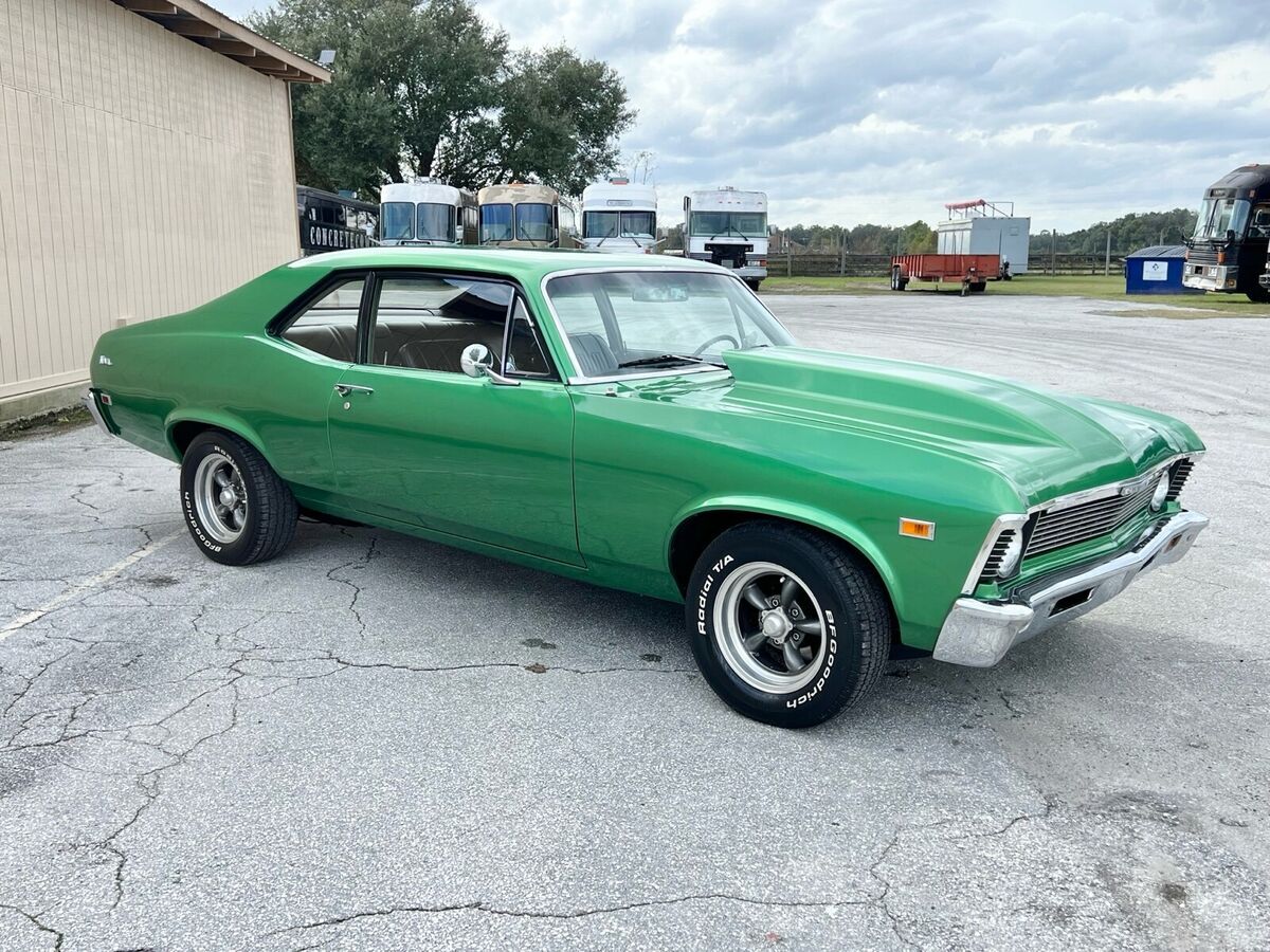 1968 chevrolet nova coupe green rwd automatic chevy 2