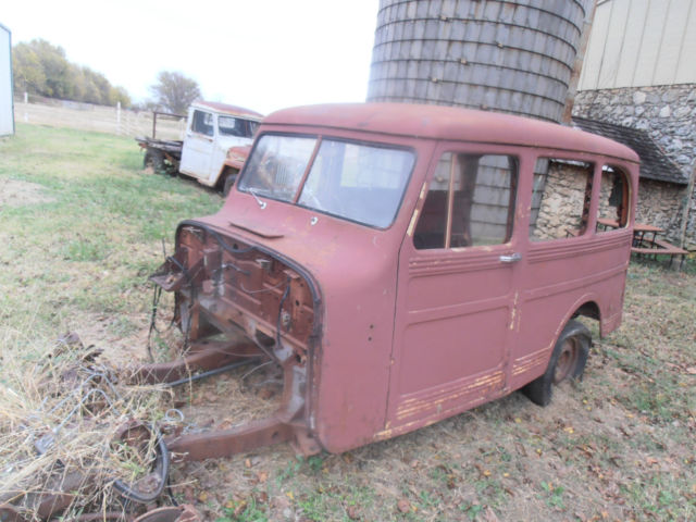 willy jeep wagon for parts or restoration. sitting on chevy luv frame