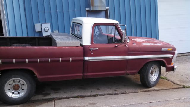 no reserve! maroon and white ford f250