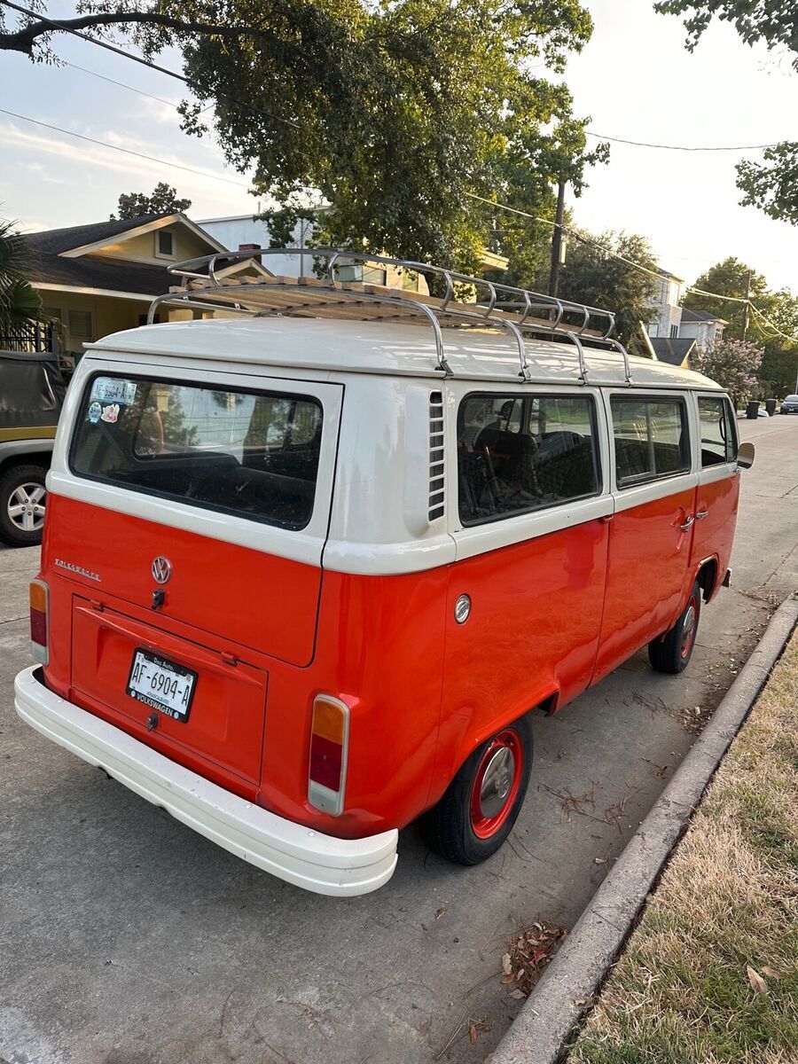 1979 volkswagen type 2 van orange rwd manual