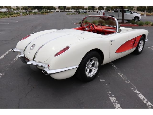 1958 chevrolet corvette 21272 miles white 350 v8 4 speed manual