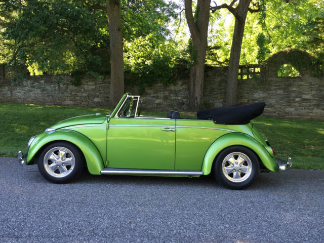 1965 vw convertible cal custom full resto awesome viper green metallic