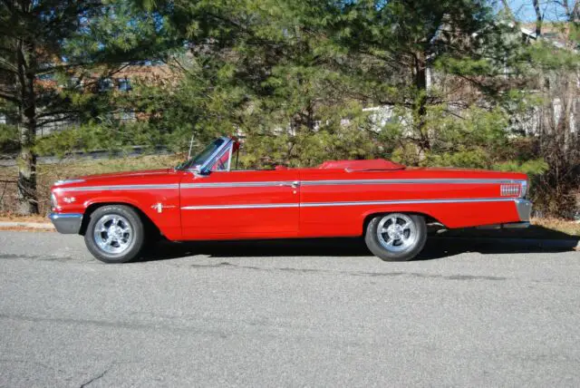 galaxie 500 convertible red inside outside 390 4bl nice white top