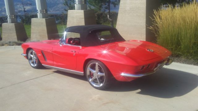 1962 chevrolet corvette restomod red ls6 t56 manual new updated chassis leather