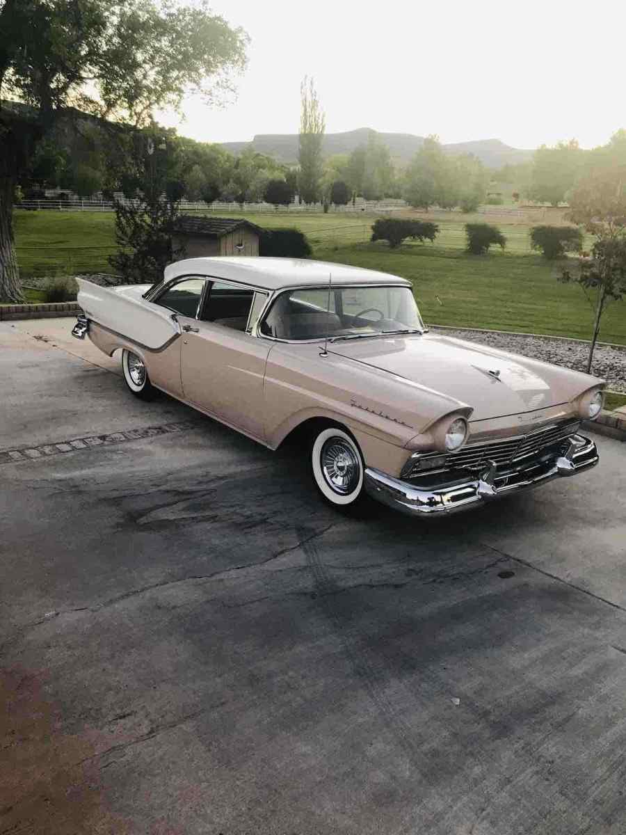 1957 ford fairlane sedan brown rwd manual