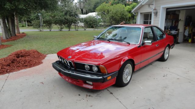 1987 bmw 635csi red on tan