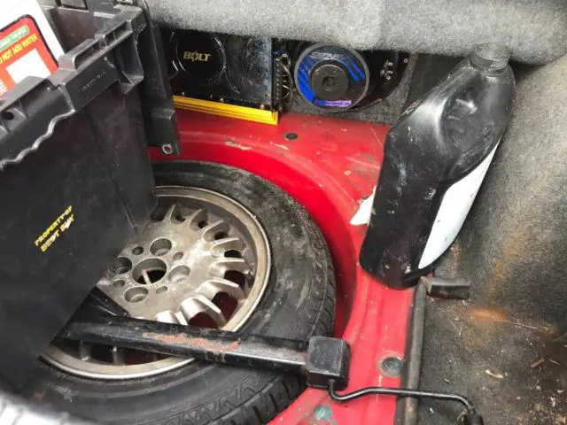 red convertible, needs work, as is