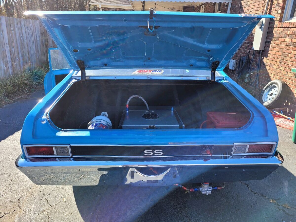 1969 chevrolet nova coupe blue rwd automatic