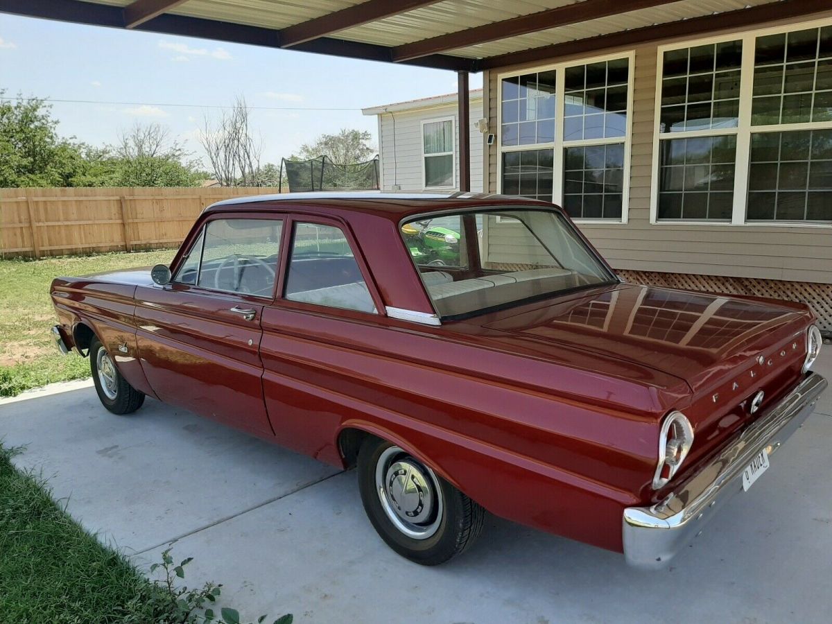 1965 ford falcon red rwd manual base