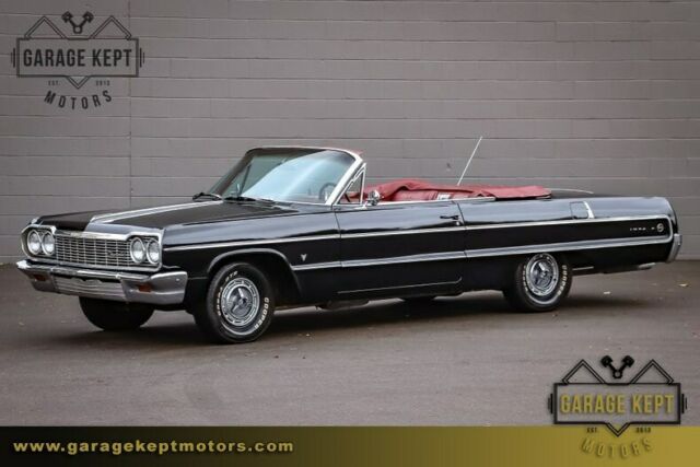1964 chevrolet impala convertible black convertible 283ci v8 5285 miles