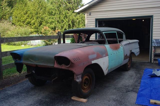 1958 chevrolet biscayne 2 door post coupe project car