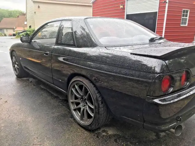 1990 nissan skyline gtst rb25det, hks turbo, power fc, work wheels, isc coilover
