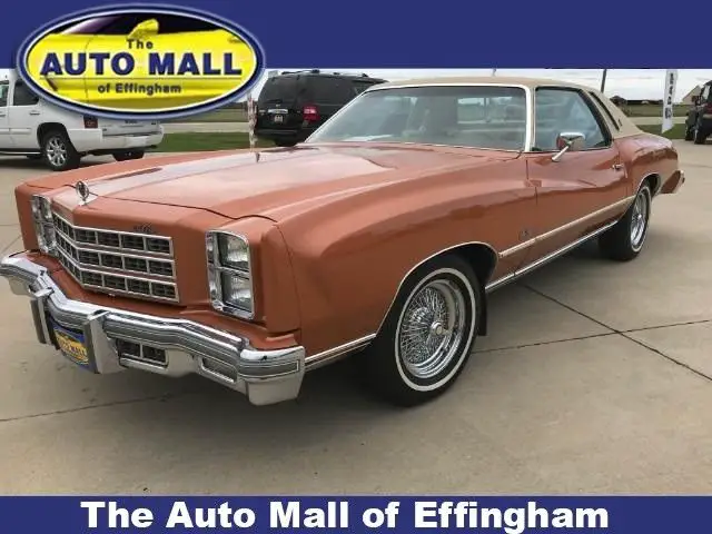 1977 chevrolet monte carlo 55715 miles orange 350 automatic