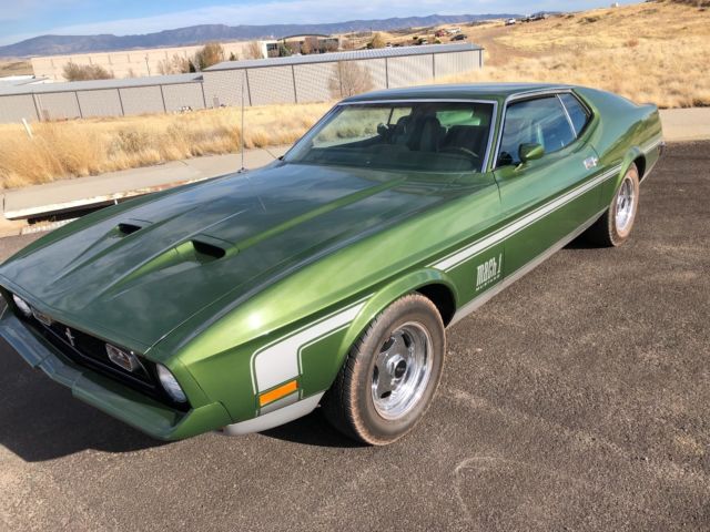 1972 ford mach 1 351 cobra jet -oem q code- ivy glow metalic- 83,000+ miles