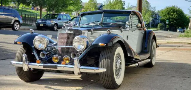 1936 mercedes benz 500k, 540k roadster hardtop replica excalibur style