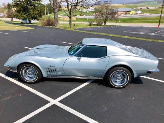 1970 corvette coupe raresilver/green*orig#match454*4spd*facta/c*ps*pb*pw
