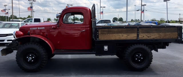power wagon 4x4, red, hydraulic dump, pto, winch, restored, american history