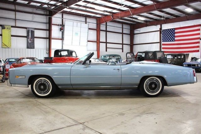 1976 cadillac eldorado 8929 miles blue convertible 500 v8 automatic