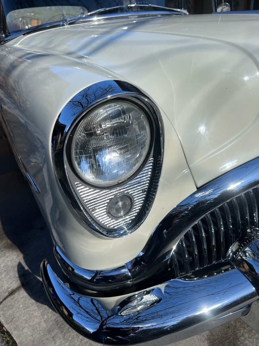 off white 1954 buick century convertible