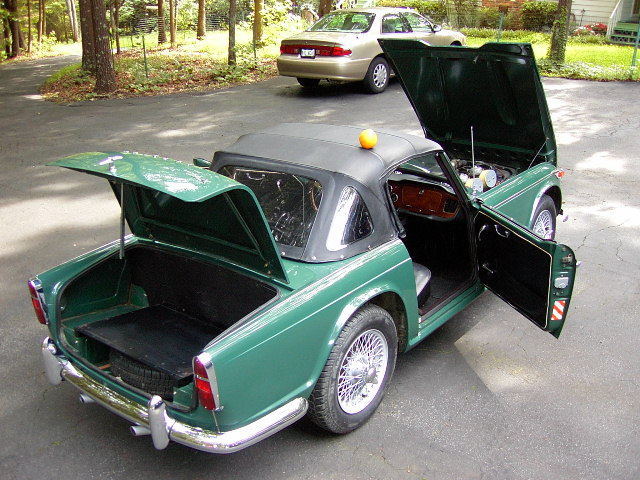 1965 triumph tr4a british racing green wire wheel roadster one owner from estate