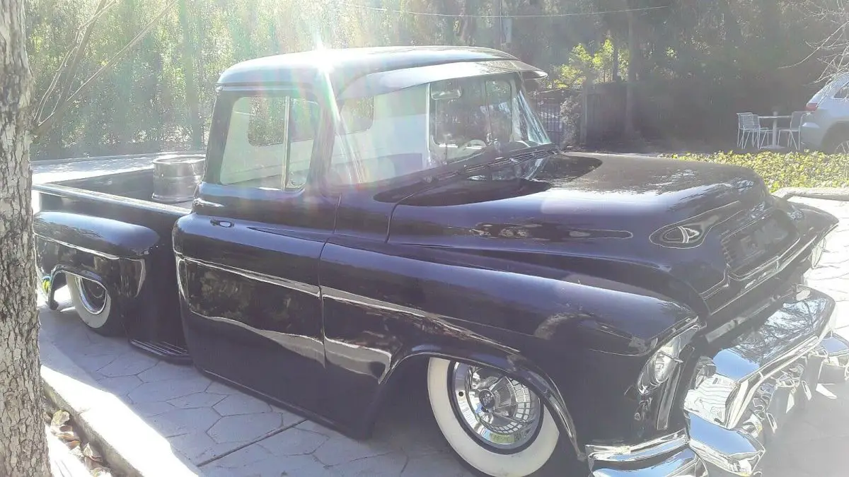 1955 chevrolet pickup purple chrome