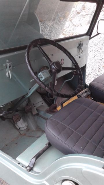 1966 kaiser-jeep cj5 v6: engine 231 cubic inches; repainted 1966 original green