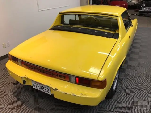 1975 porsche 914 2.0. yellow with black trim. 5-speed. mahle alloy wheels