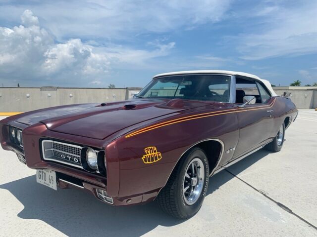 1969 pontiac gto 21300 miles burgundy 400 4 speed manual