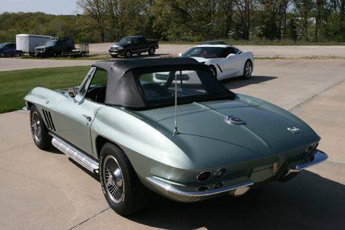 1966 chevrolet corvette 0 green convertible v8 350 manual