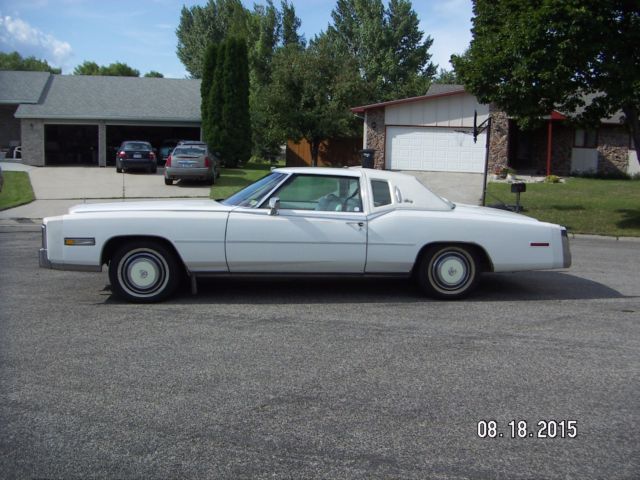 1978 cadillac eldorado biarritz coupe white with white leather/red trim