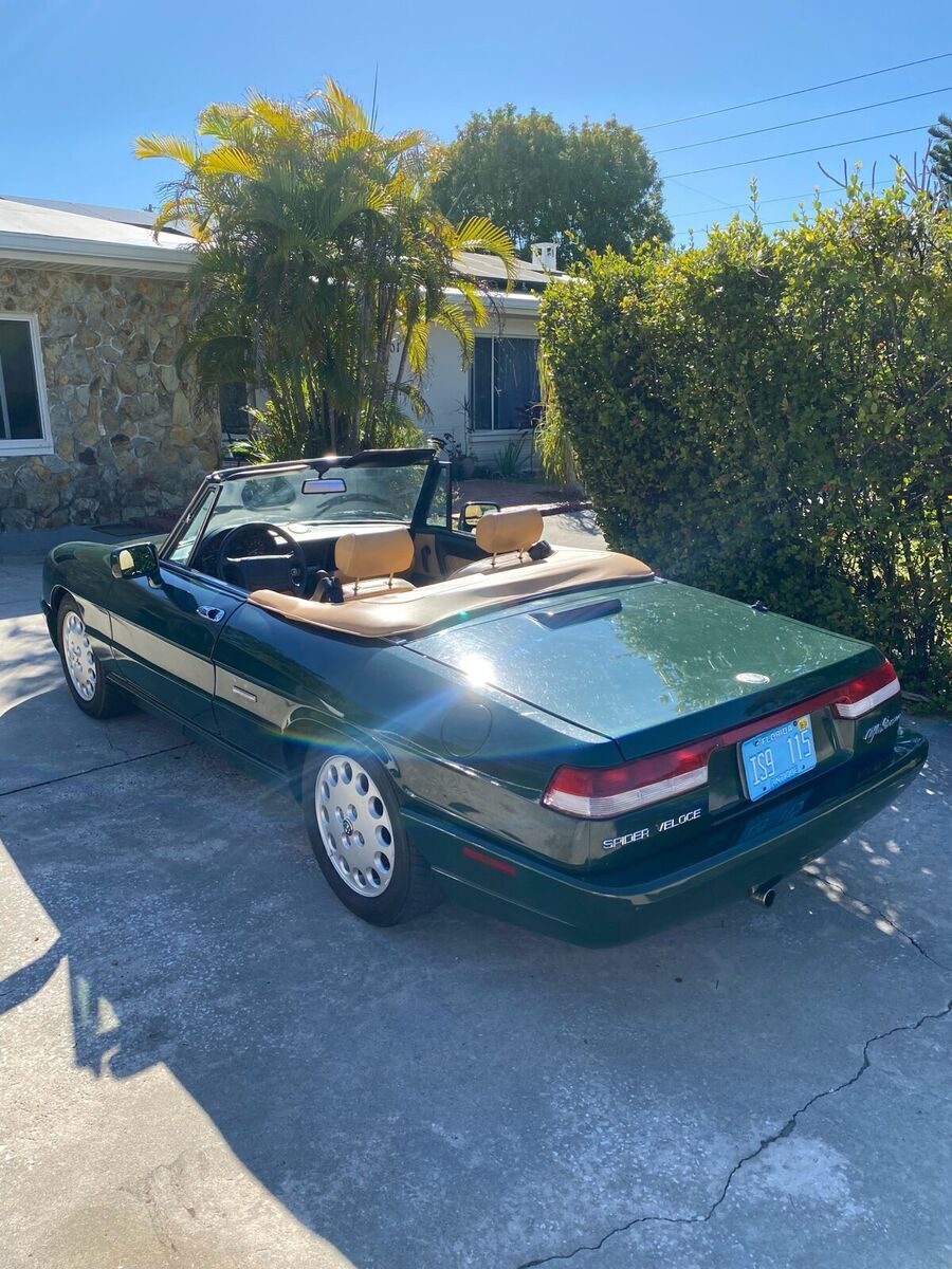 1991 alfa romeo spider green rwd manual veloce