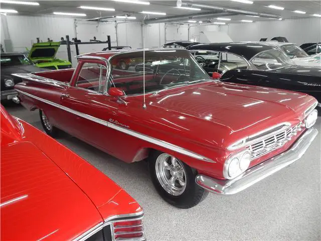 1959 chevrolet el camino 0 red 327 automatic