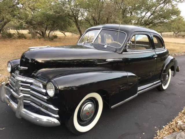 1948 chevrolet fleetmaster sport coupe 73,410 miles black coupe i6 3.5l manual 3