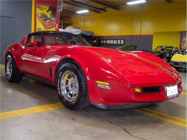 1981 red corvette t-top coupe, 12k miles, 4-speed manual