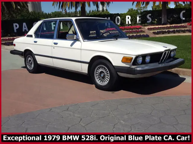 1979 bmw 528i e12. exceptional original rust-free blue plate california classic