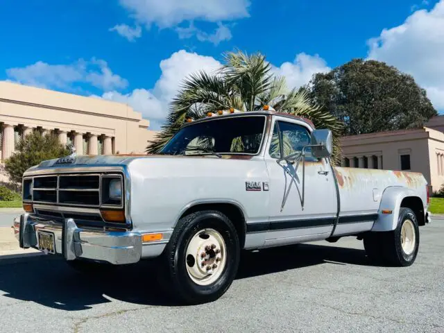 1989 dodge ram 3500 pickup grey rwd manual d300