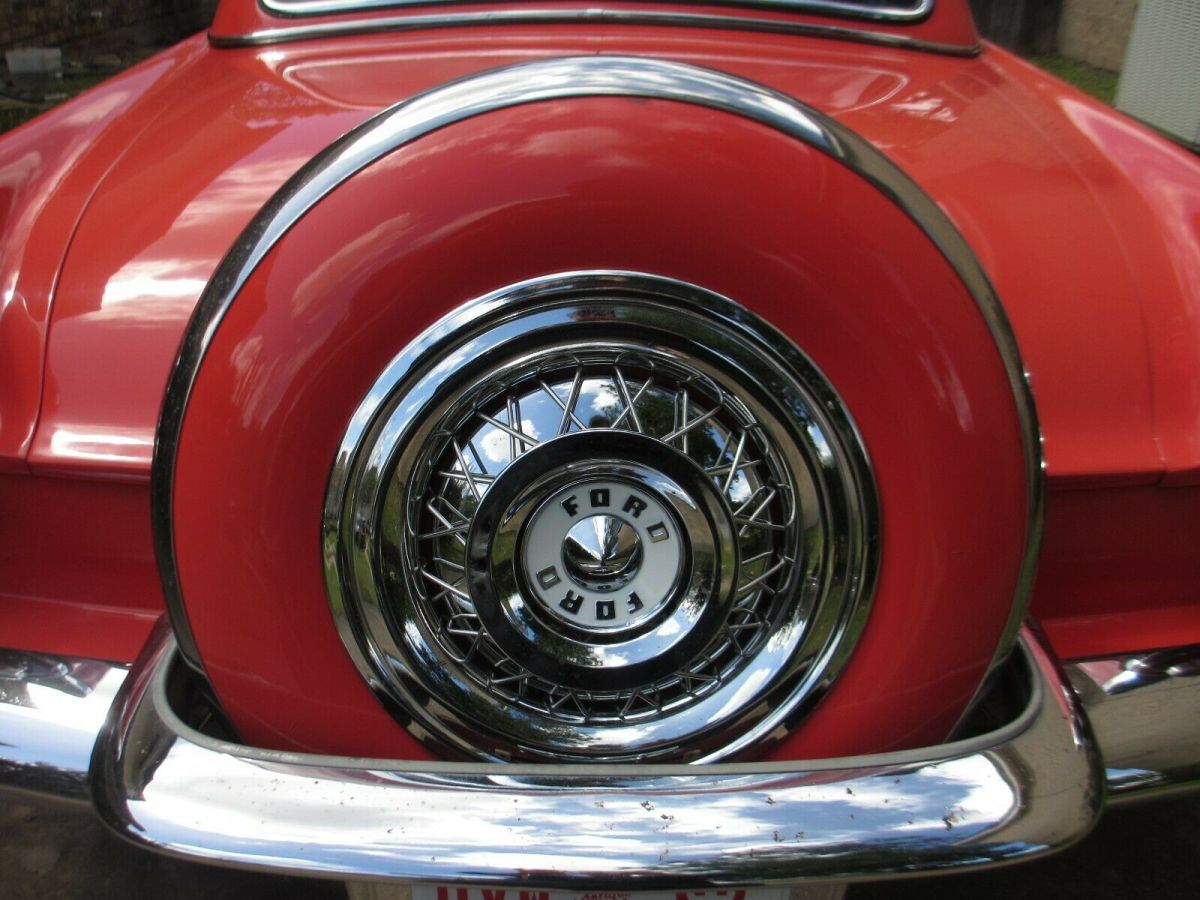 1956 ford thunderbird convertible-both tops-coral color-magnificent interior-nr!