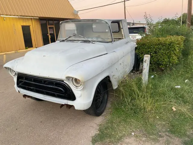 1957 chevrolet hot rod / street rod / rat rod stepside pickup grey custom