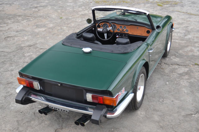 three owner solid strong driving british racing green tr6