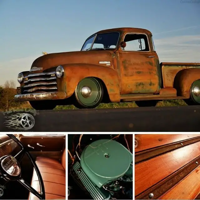 slammed restomod 3100 apache patina hot rat street rod c10 custom chevrolet